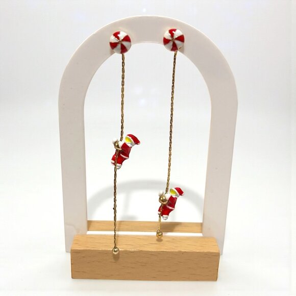 Santa Claus Dangle Long Earring - Picture 1 of 4